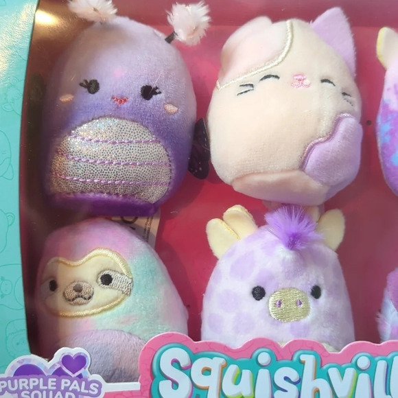 Squishville Purple Pals Squad set of 6 by Squishmallows - Picture 2 of 5